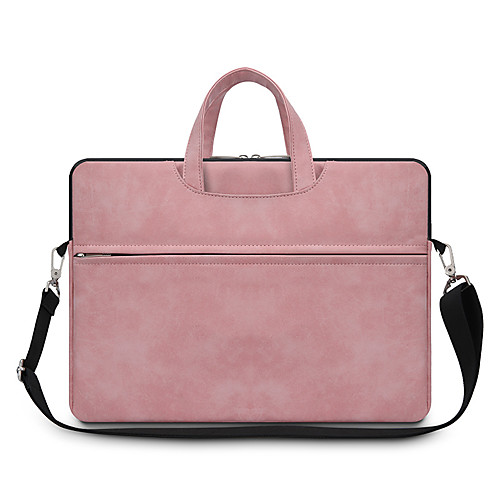 

Unisex Bags Leather Top Handle Bag Zipper Office & Career Handbags Black Blushing Pink Gray