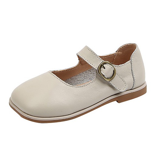 

Girls' Flats Princess Shoes PU Little Kids(4-7ys) Daily Walking Shoes Black Beige Fall Spring