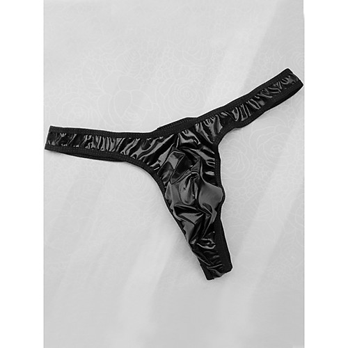 

Men's 1 Piece Basic G-string Underwear - Normal Low Waist Black One-Size