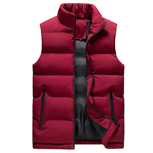

Men's Sports Puffer Jacket Hiking Vest / Gilet Sleeveless Vest / Gilet Top Outdoor Thermal Warm Lightweight Breathable Sweat wicking Autumn / Fall Winter Fleece Black Blue Red Hunting Fishing Climbing