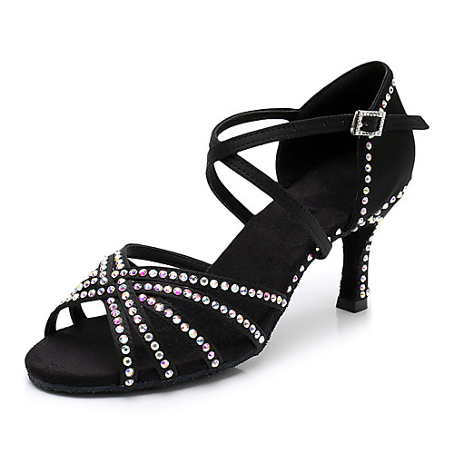

Women's Modern Shoes Heel Slim High Heel Black Red Blue Buckle Adults'