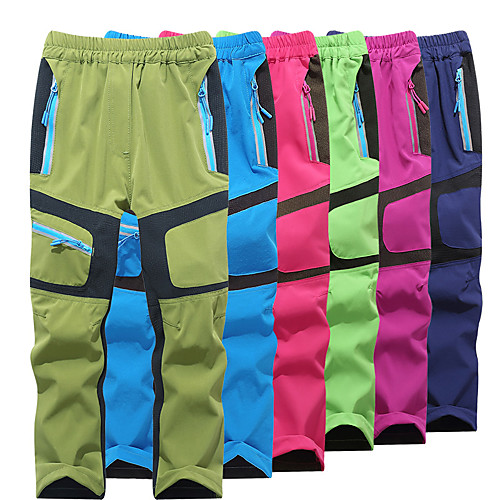 

Boys' Girls' Hiking Pants Trousers Patchwork Summer Outdoor Lightweight Breathable Quick Dry Reflective Strips Pants / Trousers Bottoms Lake blue Navy Watermelon red Pink ArmyGreen Camping / Hiking