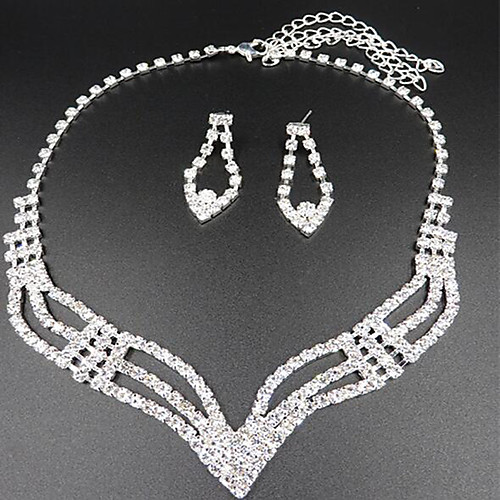 

Women's Jewelry Set Bridal Jewelry Sets Geometrical Precious Fashion Silver Plated Earrings Jewelry Silver For Christmas Wedding Halloween Party Evening Gift 1 set