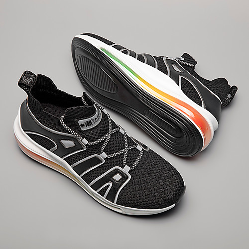 

Men's Trainers Athletic Shoes Sporty Casual Athletic Running Shoes Basketball Shoes Tissage Volant Breathable Non-slipping Wear Proof White Black Fall