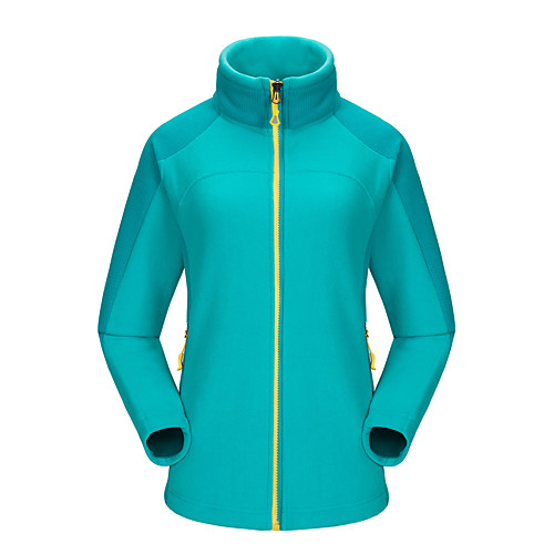 

Women's Hiking Fleece Jacket Winter Outdoor Patchwork Waterproof Lightweight Windproof Fleece Lining Jacket Top Fleece Fishing Climbing Camping / Hiking / Caving Black Purple Sky Blue / Warm