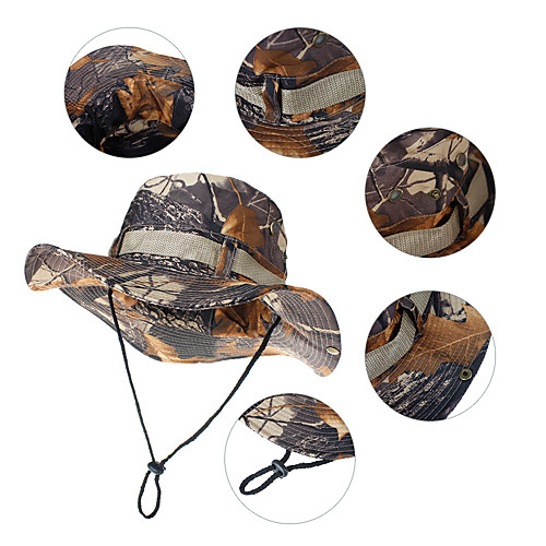 

Men's Sun Hat Fishing Hat Hiking Hat Outdoor UV Sun Protection Windproof UPF50 Quick Dry Spring Summer Hunting Ski / Snowboard Fishing Jungle camouflage Digital Jungle Digital Desert / Breathable