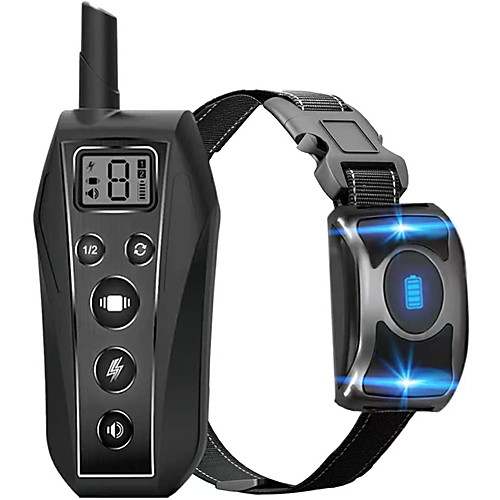 

Remote Pet Dog Training Collar With LED 3 Modes Beep Vibration Shock IPX7 Waterproof Rechargeable Pet Behavior Training