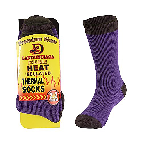 

Women's Insulated Hiking Socks Extreme Cold Socks Bulk Acrylic Thermal Indoor Heated Holder Boot Crew Socks Comfy Thick Warm Winter Fuzzy Socks Bed Socks for Cold Feet,Medium,Purple