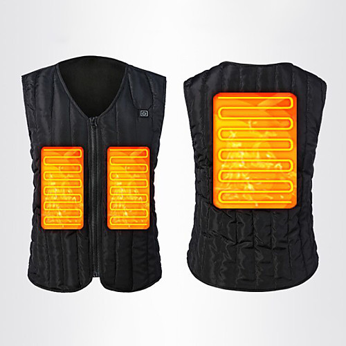 

Men's Heated Vest Heated Jacket Hiking Fleece Jacket Outdoor Solid Color Thermal Warm Windproof Breathable Sweat wicking Vest / Gilet Top Hunting Fishing Climbing Women's cotton jacket pink Women's