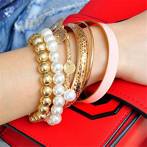 

Women's Charm Bracelet Wrap Bracelet Vintage Bracelet Layered Fashion Vintage Boho Resin Bracelet Jewelry Blushing Pink For Christmas Halloween Gift Beach Festival