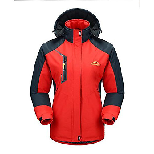 

Women's Winter Thicker Fleece Hooded Windproof Waterproof Insulated Warm Snowboard Ski Jacket Coat Outdoor Wear