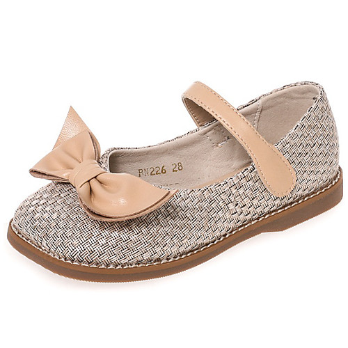 

Girls' Flats Princess Shoes PU Little Kids(4-7ys) Daily Walking Shoes Beige Gray Fall Spring