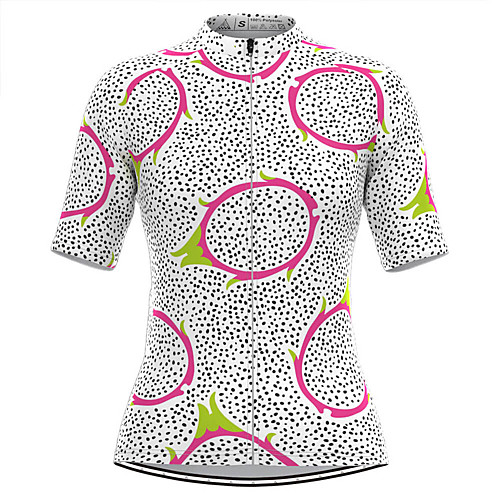 

Women's Short Sleeve Cycling Jersey White Fruit Bike Top Mountain Bike MTB Road Bike Cycling Breathable Quick Dry Sports Clothing Apparel / Stretchy / Athleisure