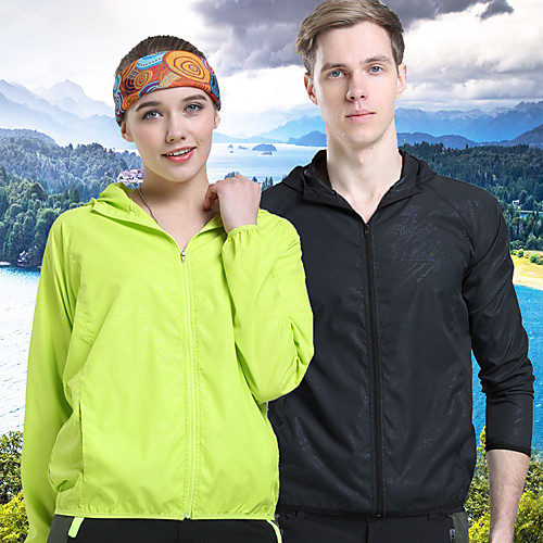 

Women's Rain Jacket Hiking Skin Jacket Hiking Windbreaker Long Sleeve Outerwear Jacket Top Outdoor Packable Lightweight UV Sun Protection Breathable Autumn / Fall Spring Solid Color Sapphire Wine Red