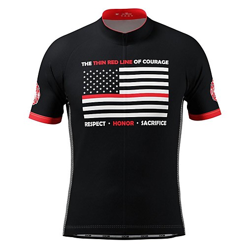 

21Grams Men's Short Sleeve Cycling Jersey White Black Stripes Bike Top Mountain Bike MTB Road Bike Cycling Breathable Sports Clothing Apparel / Stretchy / Athletic