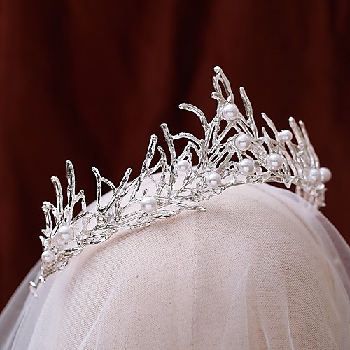 

Wedding Bridal Imitation Pearl / Alloy Headdress with Imitation Pearl 1 Piece Wedding / Special Occasion Headpiece