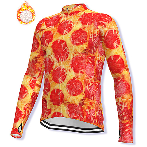 

21Grams Men's Long Sleeve Cycling Jacket Winter Fleece Spandex Red Bike Jacket Mountain Bike MTB Road Bike Cycling Fleece Lining Warm Sports Clothing Apparel / Stretchy / Athleisure