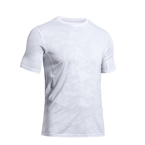 

Men's T shirt Hiking Tee shirt Short Sleeve Crew Neck Sweatshirt Top Outdoor Lightweight Breathable Quick Dry Soft Summer Polyester Solid Color White Black Grey Fishing Climbing Beach