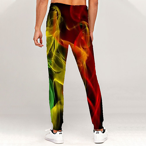 

Men's Novelty Casual / Sporty Outdoor Sports Casual Daily Sweatpants Trousers Pants Graphic 3D Full Length Print Red