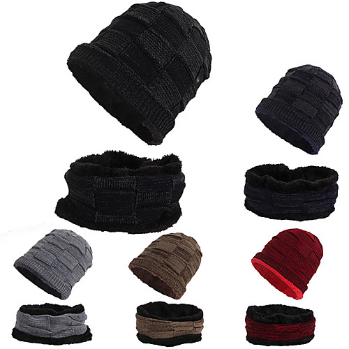 

mens new winter hats knitted classic twist cap thick beanie hat (one size, grey a)