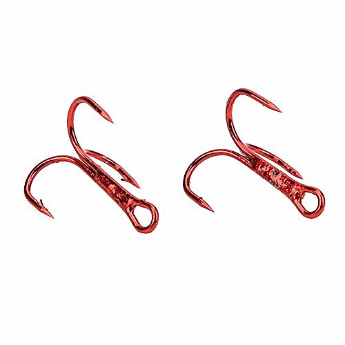 

[2021 New Year's Special] High Fishing Rate Fishhook, 3 Options 100PCS High Carbon Steel Fishing Hook, for Stream Wild Fishing Pool Sea Fishing(6#Red (100pcs/pack))