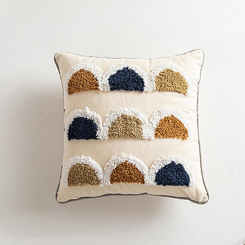

1 pcs Synthetic Pillow Cover, Tassel Luxury Modern Square Zipper Traditional Classic