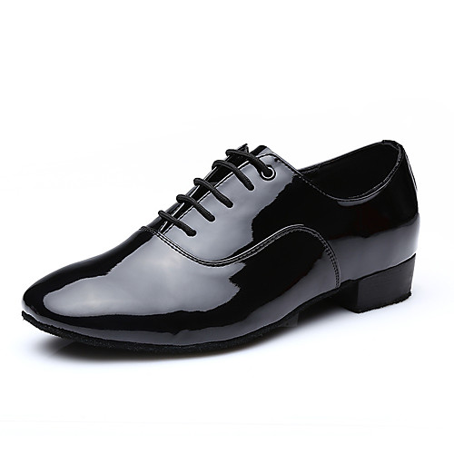 

Men's Modern Shoes Heel Thick Heel White Black Lace-up Adults'