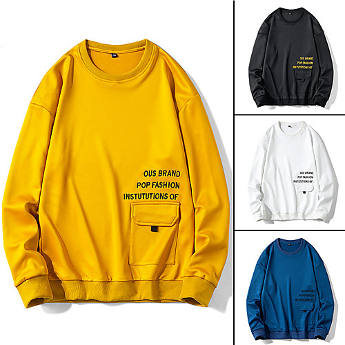 

Men's Sweatshirt Pullover Color Block Crew Neck Color Block Sport Athleisure Sweatshirt Top Long Sleeve Breathable Moisture Wicking Sweat Out Comfortable Everyday Use Street Casual Daily