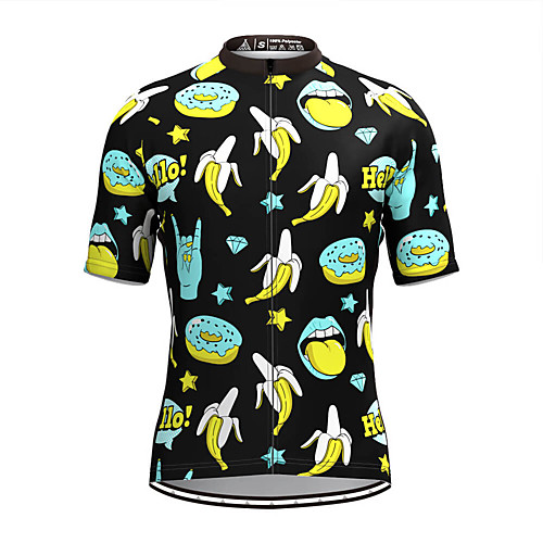 

Men's Short Sleeve Cycling Jersey Black Fruit Bike Top Mountain Bike MTB Road Bike Cycling Breathable Sports Clothing Apparel / Stretchy / Athletic