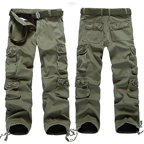 

men's tear resistant lightweight multi pockets cargo pants tactical outdoor military work trousers black 29