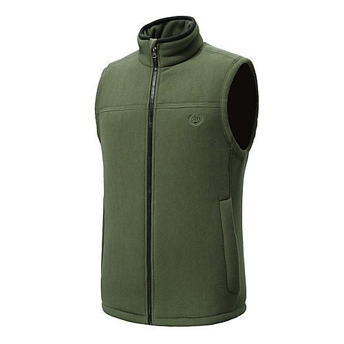 

Men's Hiking Vest / Gilet Fishing Vest Hiking Fleece Jacket Winter Outdoor Solid Color Thermal Warm Lightweight Breathable Quick Dry Top Hunting Fishing Climbing ArmyGreen Black khaki Gray
