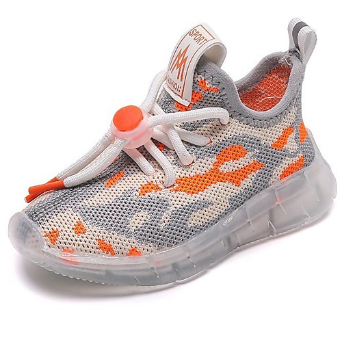 

Boys' Girls' Trainers Athletic Shoes Comfort Mesh Little Kids(4-7ys) Daily Walking Shoes Black Orange Fall Spring