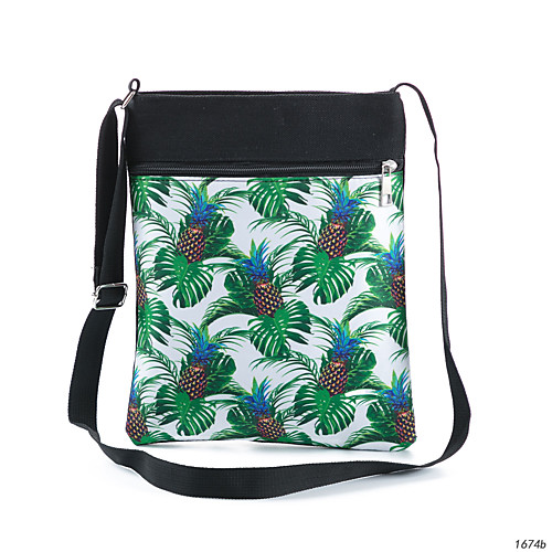 

Women's Bags Polyester Crossbody Bag Zipper 3D Print Daily Going out 2021 MessengerBag Black Green