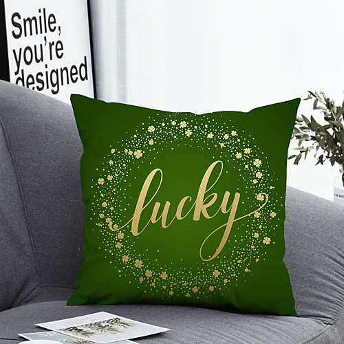 

1 pcs Polyester Pillow Cover & Insert, Slogan Simple Classic Square Zipper Polyester Traditional Classic