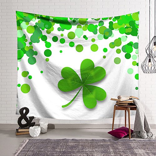 

Saint Patrick's Day Wall Tapestry Art Decor Blanket Curtain Hanging Home Bedroom Living Room Decoration Polyester Shamrock