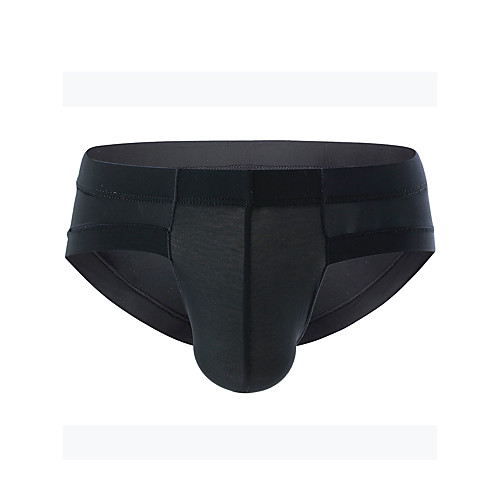 

Men's 1 Piece Basic Briefs Underwear - Normal Low Waist White Black Purple S M L