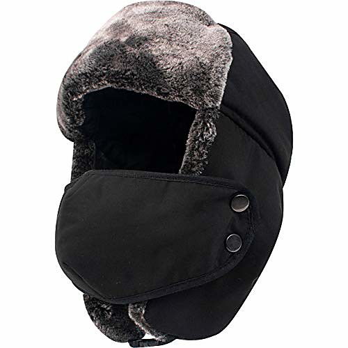 

Winter Thermal Ear Flap Hunting Trapper Windproof Mask Hat Unisex E