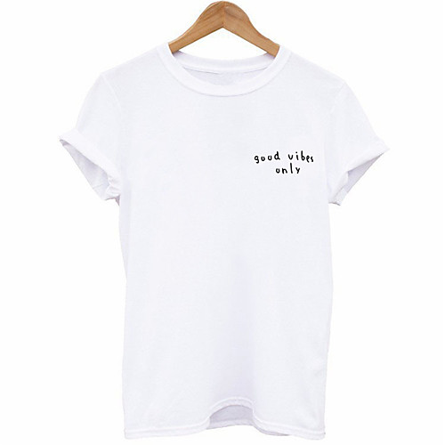 

Men's T shirt Other Prints Graphic Letter Print Short Sleeve Daily Tops Formal Casual White Black Gray