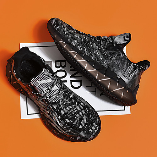 

Men's Trainers Athletic Shoes Sporty Casual Athletic Running Shoes Basketball Shoes Tissage Volant Breathable Non-slipping Wear Proof White Black Gray Fall