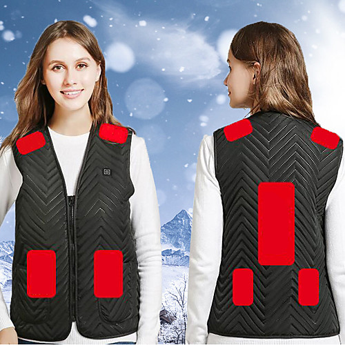 

heating vest, outdoor warm clothing heated for riding skiing fishing charging via heated coat e-scenery