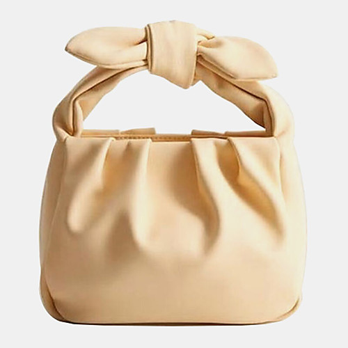 

women bow pouch solid casual handbag shoulder bag