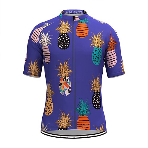 

Men's Short Sleeve Cycling Jersey Blue Fruit Bike Top Mountain Bike MTB Road Bike Cycling Breathable Sports Clothing Apparel / Stretchy / Athletic