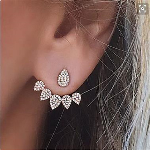 

Women's AAA Cubic Zirconia Earrings Classic Mini Stylish Artistic Luxury Baroque Trendy 18K Gold Plated Earrings Jewelry Gold / Silver For Christmas Gift Daily Work Festival 1 Pair