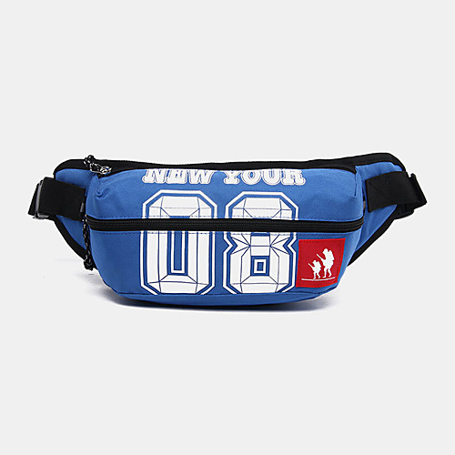

unisex personality number pattern hip-hop street trend casual cool shoulder bag waist bag