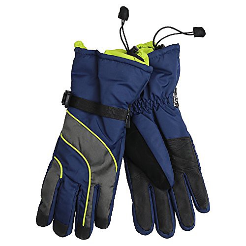 

Men's Waterproof Thinsulate Lined Winter Ski Glove (Large, Navy/Lime)