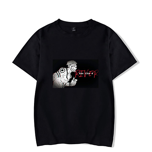 

Inspired by Jujutsu Kaisen Yuji Itadori Cosplay Costume T-shirt Microfiber Graphic Prints Printing T-shirt For Women's / Men's