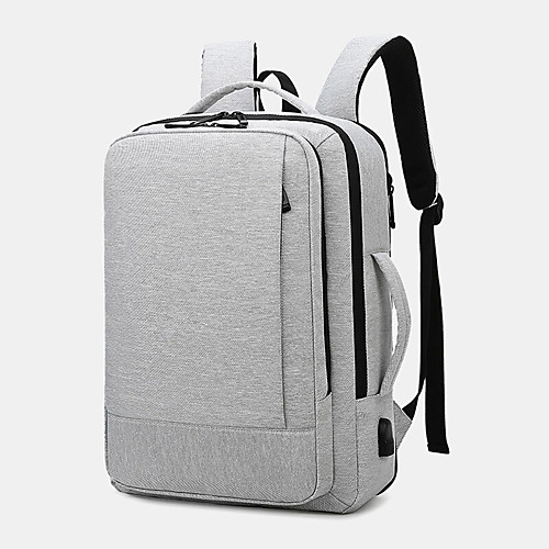 

men oxford usb charging multi-pocket business laptop bag backpack