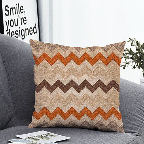 

1 pcs Polyester Pillow Cover & Insert, Damask Simple Classic Square Zipper Polyester Traditional Classic