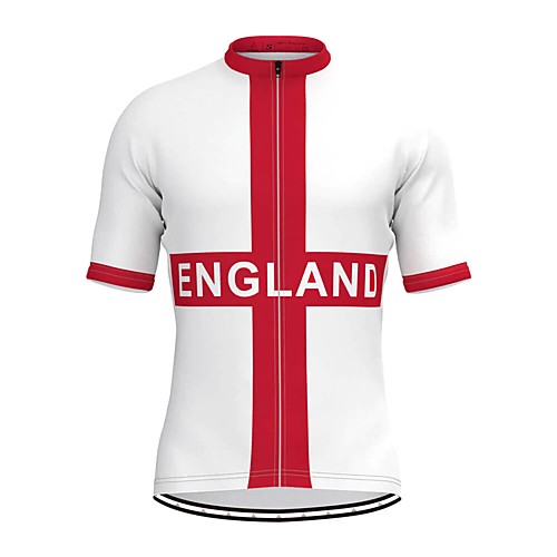 

Men's Short Sleeve Cycling Jersey White Bike Top Mountain Bike MTB Road Bike Cycling Breathable Sports Clothing Apparel / Stretchy / Athletic