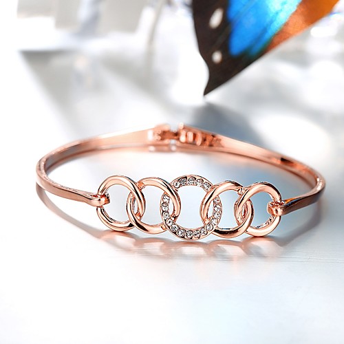 

Women's Tennis Bracelet Bracelet Hollow Out Infinity Fashion Copper Bracelet Jewelry Rose Gold For Christmas Halloween Party Evening Gift Date / Rose Gold Plated